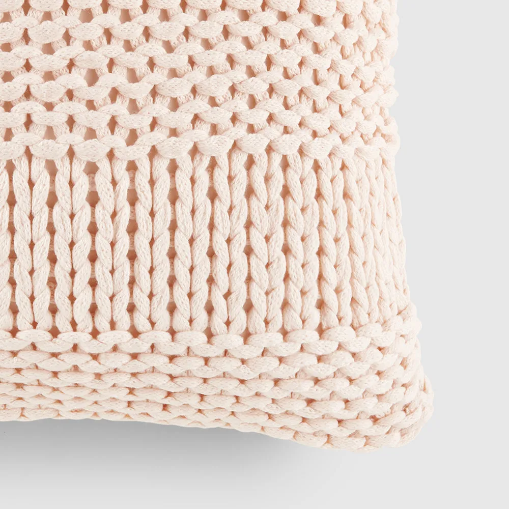 Chunky Knit Throw Pillow Cover and Insert