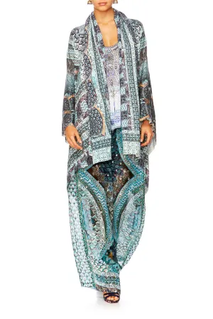 LONG KNIT OVERLAY WITH SCARF TURN ON THE CHARM