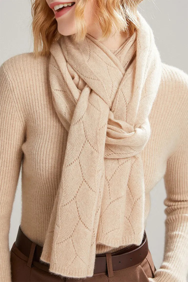 Luxurious 100 Cashmere Knit Wrap Shawl