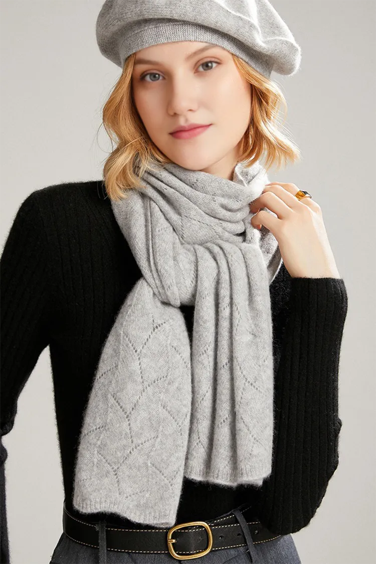 Luxurious 100 Cashmere Knit Wrap Shawl