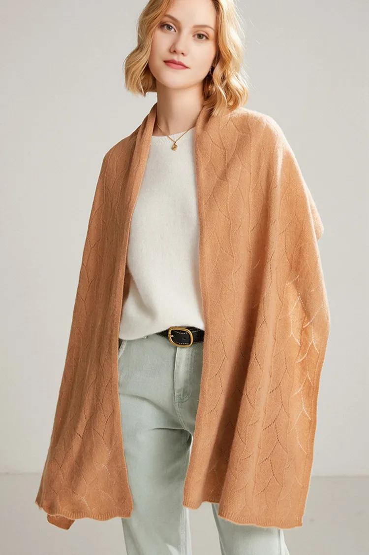 Luxurious 100 Cashmere Knit Wrap Shawl