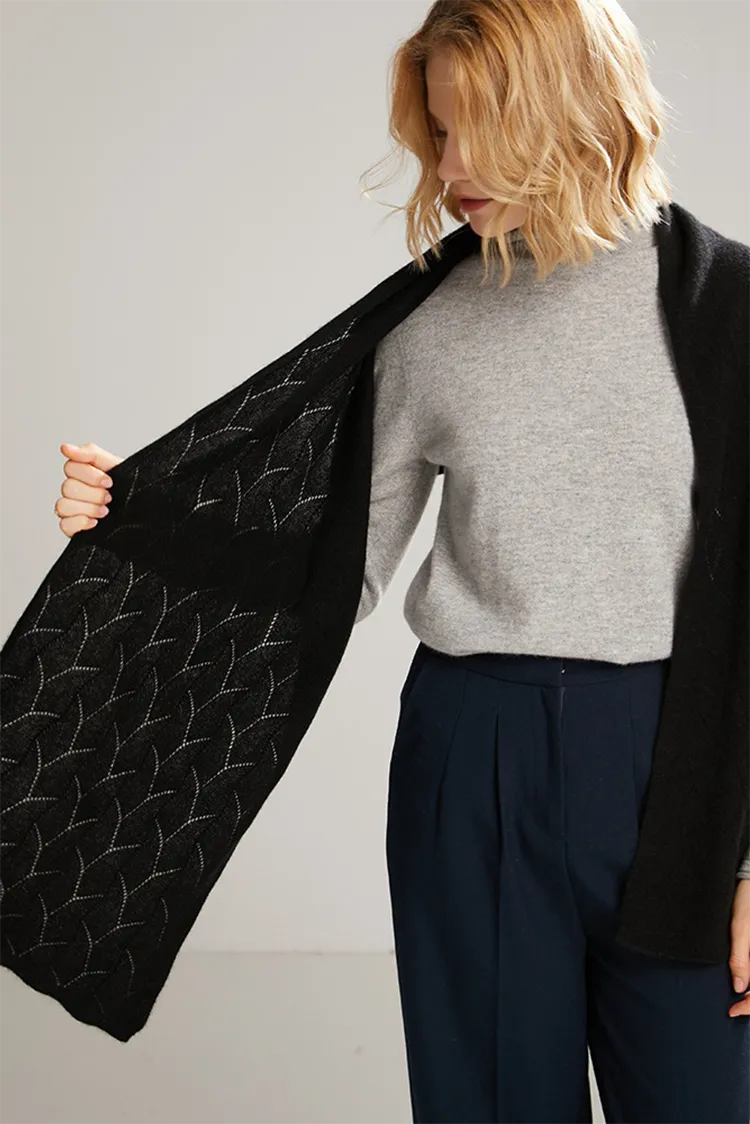 Luxurious 100 Cashmere Knit Wrap Shawl