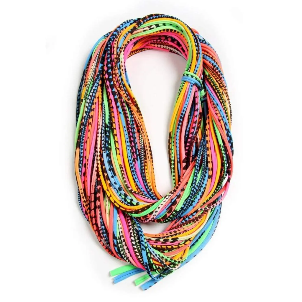 Necklush Chunky Scarf / Neon Rainbow / Unisex