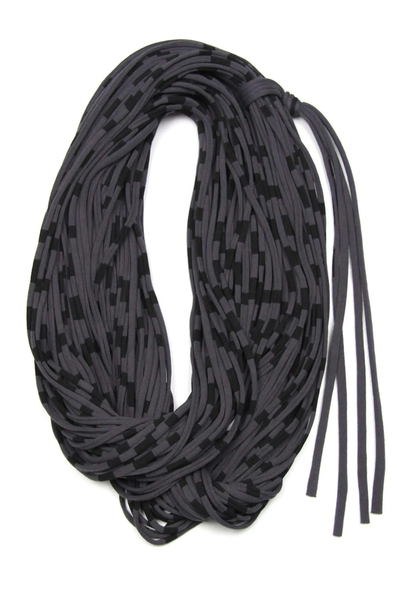 Necklush Chunky Scarf / Striped Dark Grey / Unisex