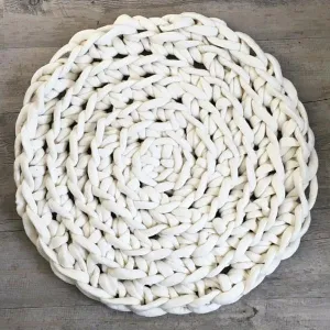 Ribbed crochet rug | Pattern